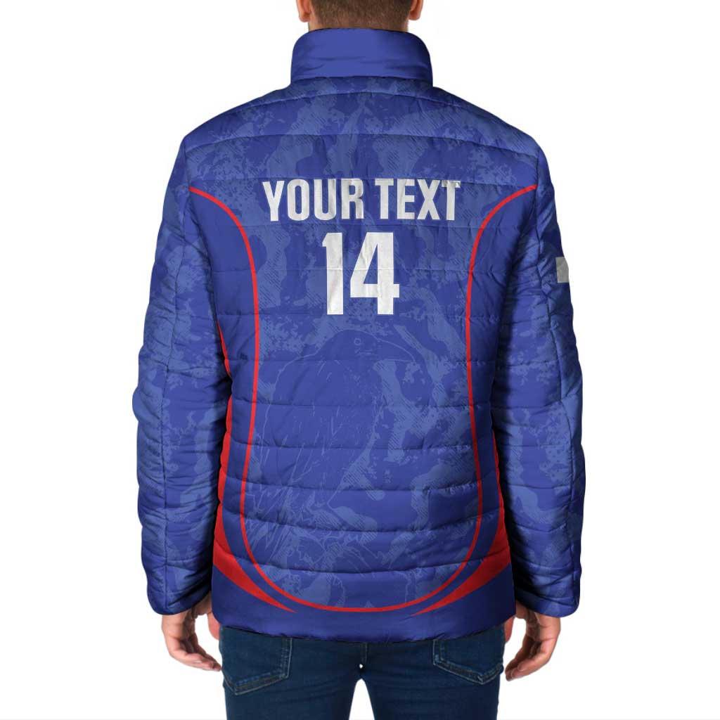 Custom Japan Football Padded Jacket 2026 Come On Samurai Blue - Wonder Print Shop