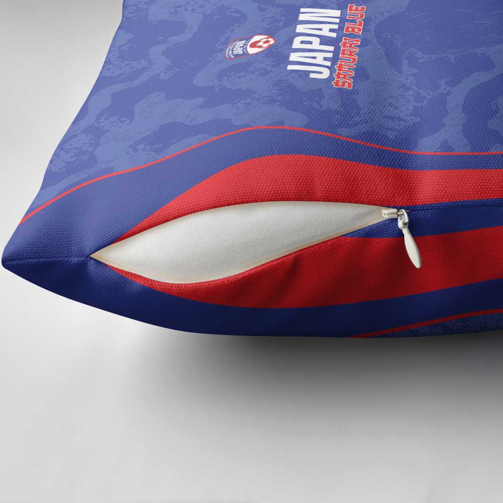Japan Football Pillow Cover 2026 Come On Samurai Blue - Wonder Print Shop