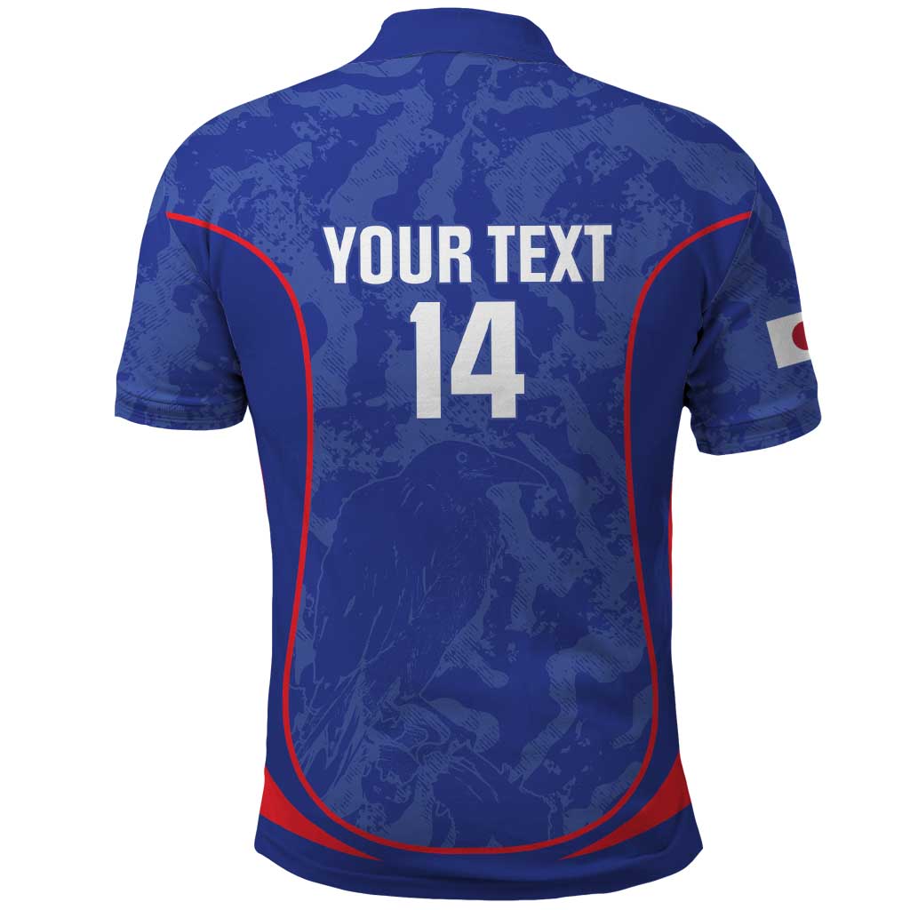 Custom Japan Football Polo Shirt 2026 Come On Samurai Blue - Wonder Print Shop