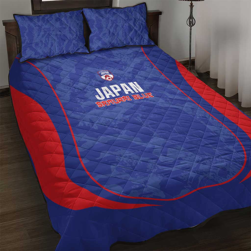 Japan Football Quilt Bed Set 2026 Come On Samurai Blue - Wonder Print Shop