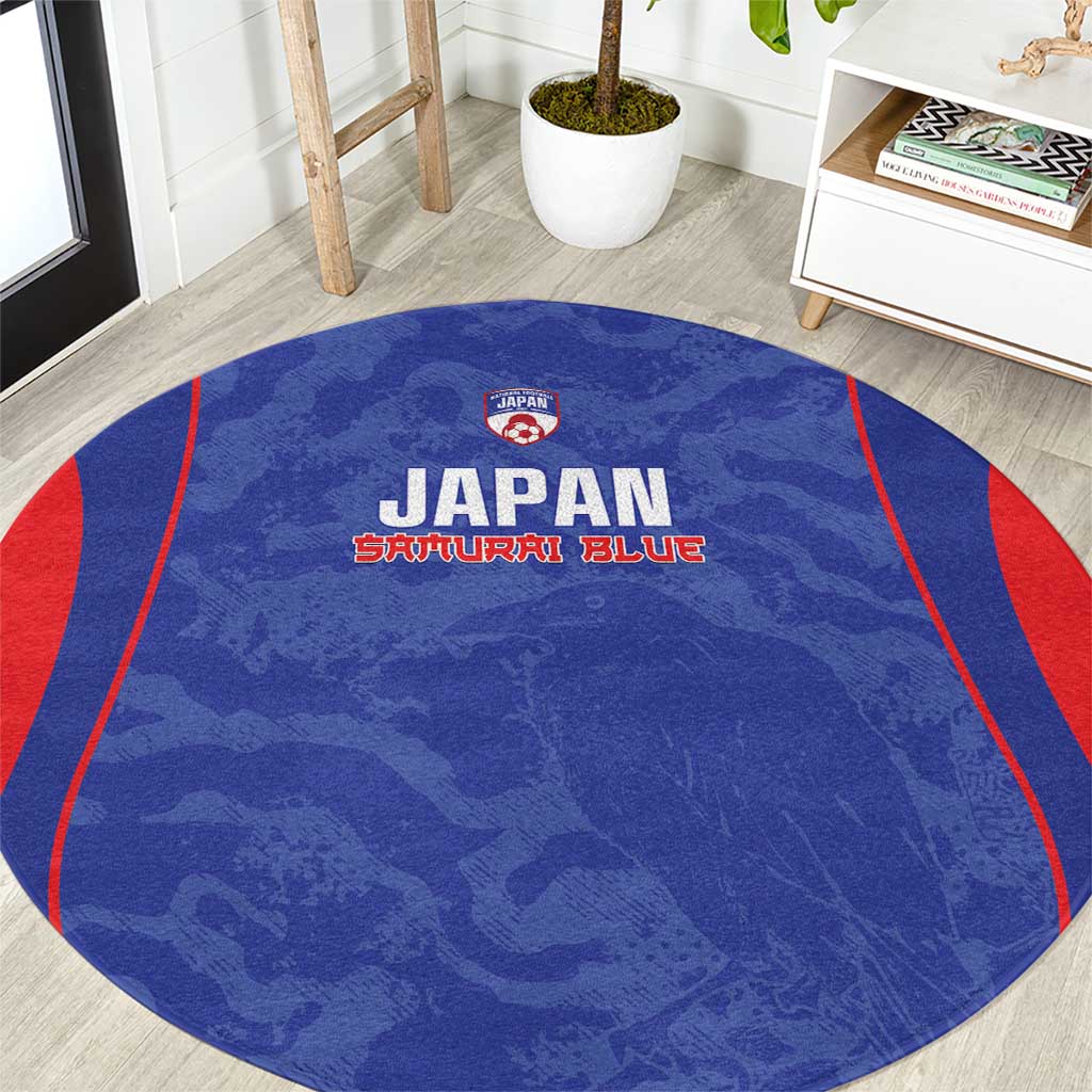 Japan Football Round Carpet 2026 Come On Samurai Blue - Wonder Print Shop