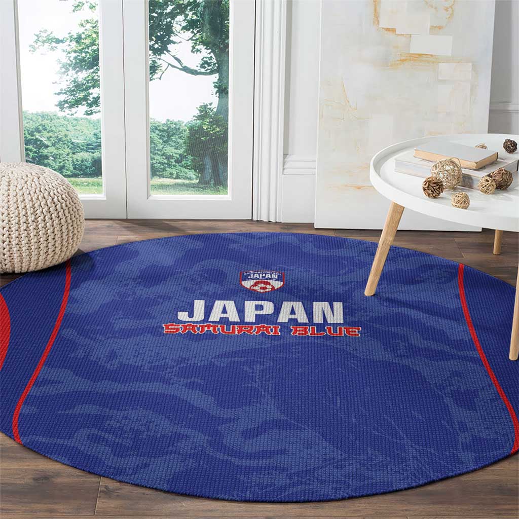 Japan Football Round Carpet 2026 Come On Samurai Blue - Wonder Print Shop