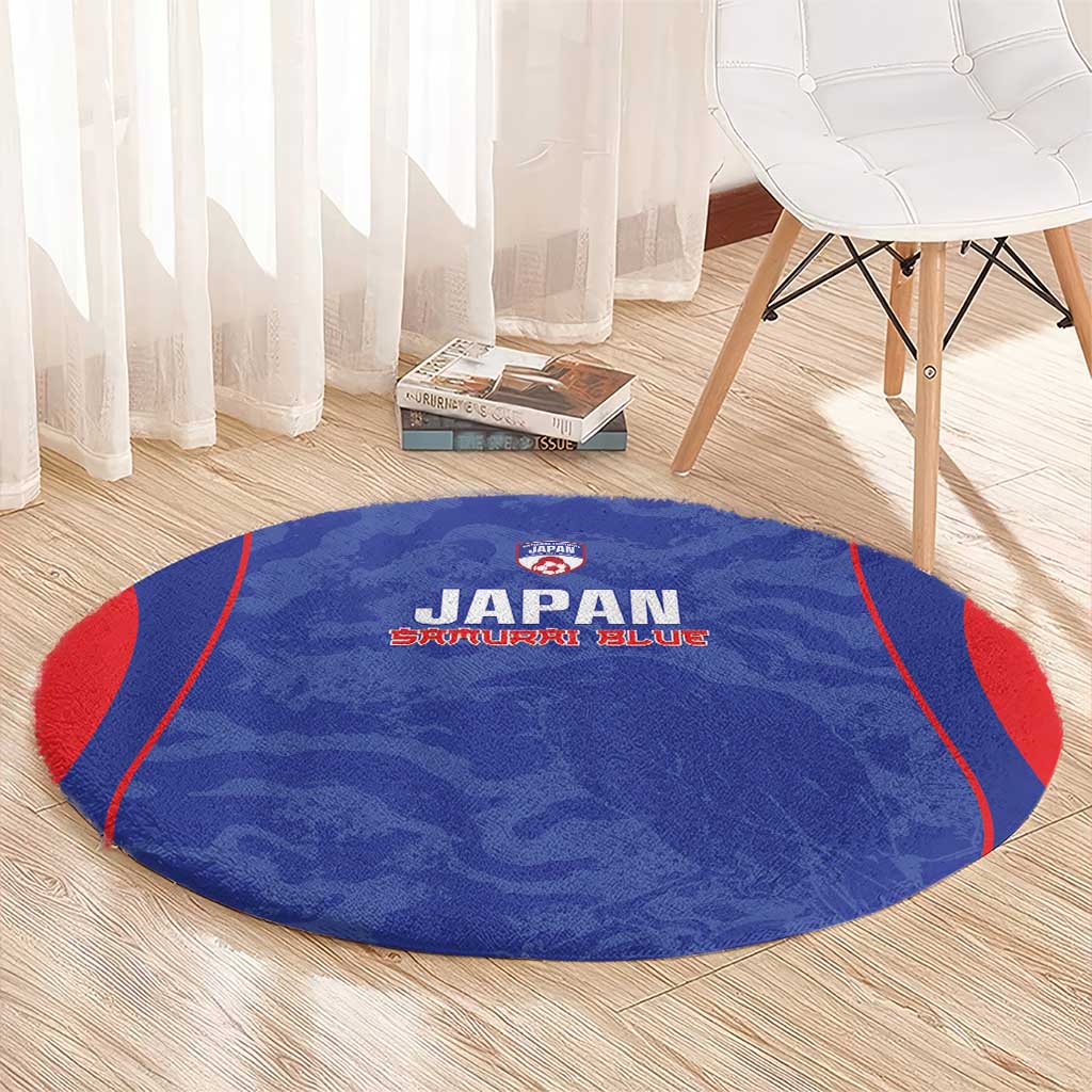 Japan Football Round Carpet 2026 Come On Samurai Blue - Wonder Print Shop