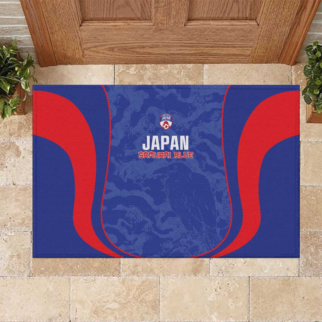 Japan Football Rubber Doormat 2026 Come On Samurai Blue - Wonder Print Shop