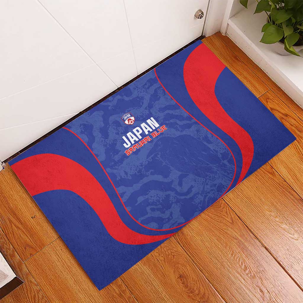 Japan Football Rubber Doormat 2026 Come On Samurai Blue - Wonder Print Shop