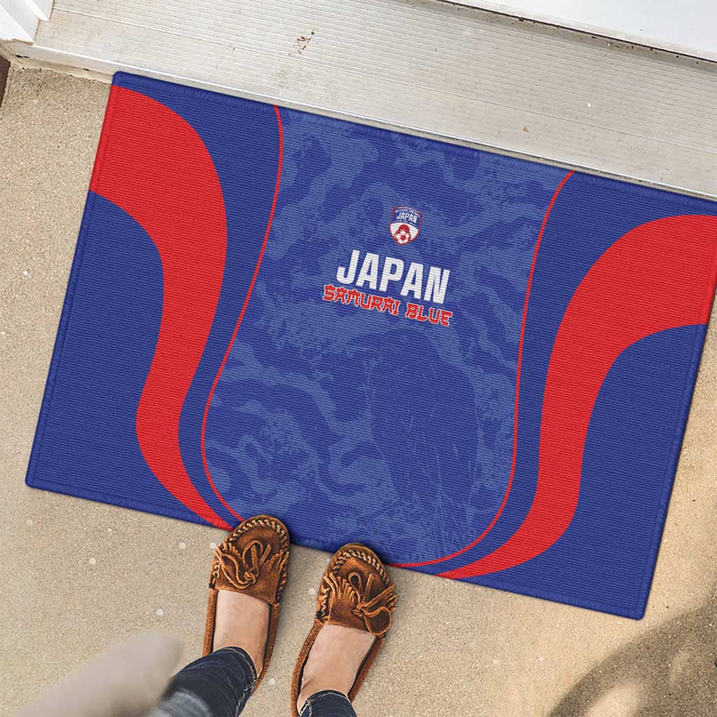 Japan Football Rubber Doormat 2026 Come On Samurai Blue - Wonder Print Shop