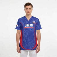 Custom Japan Football Scrub Top 2026 Come On Samurai Blue - Wonder Print Shop