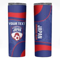 Custom Japan Football Skinny Tumbler 2026 Come On Samurai Blue - Wonder Print Shop