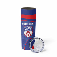 Custom Japan Football Skinny Tumbler 2026 Come On Samurai Blue - Wonder Print Shop