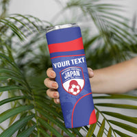Custom Japan Football Skinny Tumbler 2026 Come On Samurai Blue - Wonder Print Shop