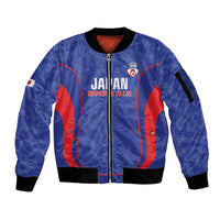 Custom Japan Football Sleeve Zip Bomber Jacket 2026 Come On Samurai Blue - Wonder Print Shop