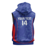 Custom Japan Football Sleeveless Zip Hoodie 2026 Come On Samurai Blue - Wonder Print Shop