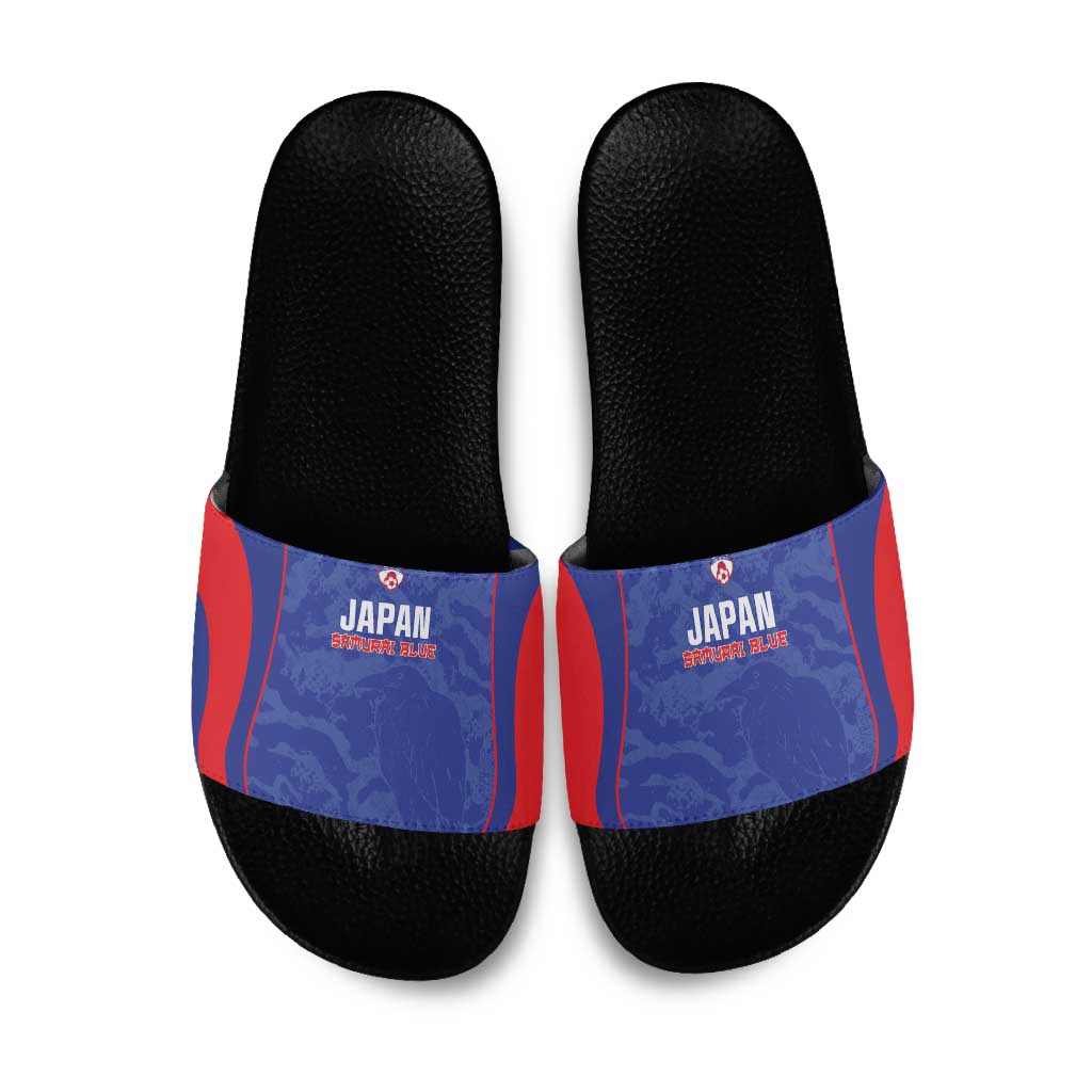 Japan Football Slide Sandals 2026 Come On Samurai Blue - Wonder Print Shop