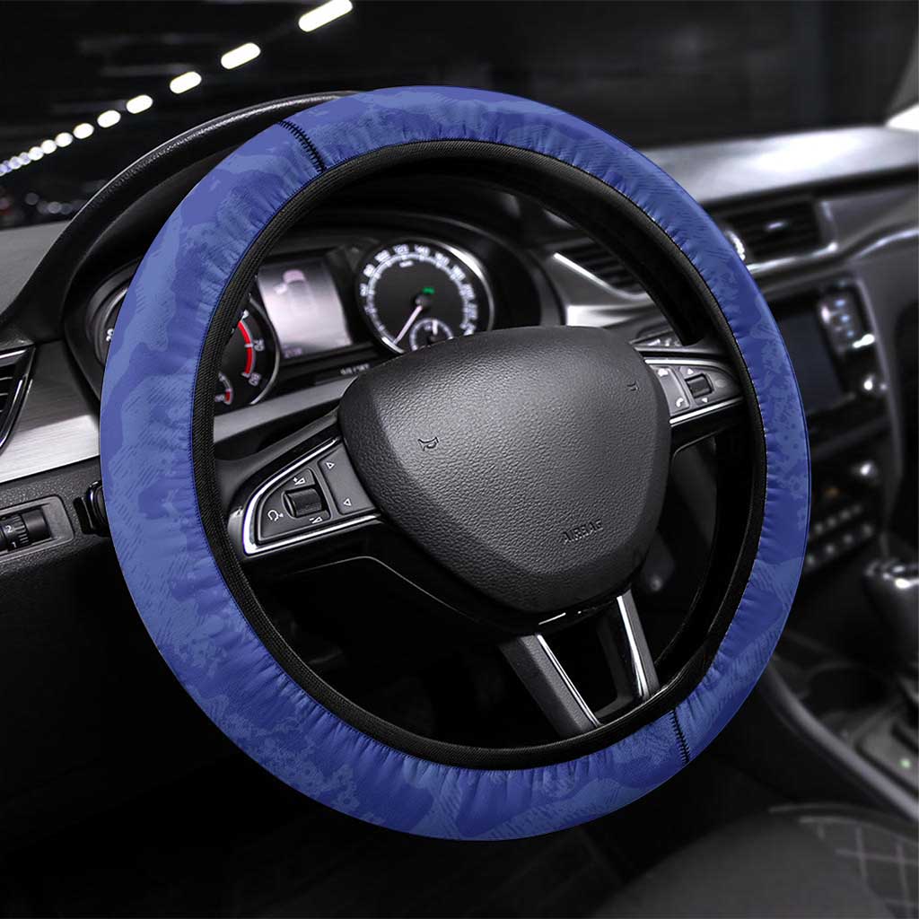 Japan Football Steering Wheel Cover 2026 Come On Samurai Blue - Wonder Print Shop