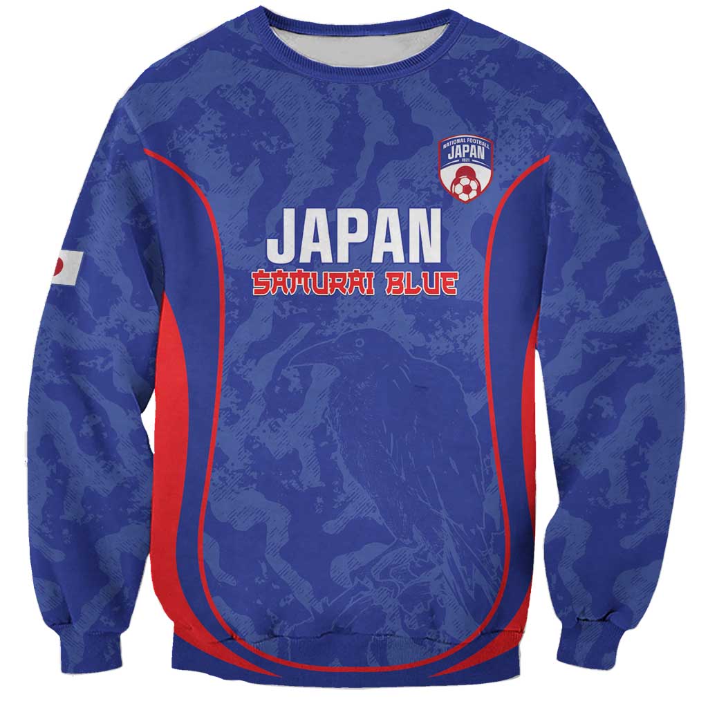 Custom Japan Football Sweatshirt 2026 Come On Samurai Blue - Wonder Print Shop