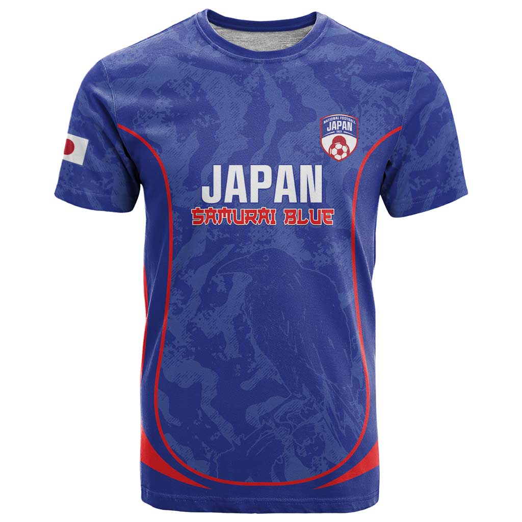 Custom Japan Football T Shirt 2026 Come On Samurai Blue - Wonder Print Shop