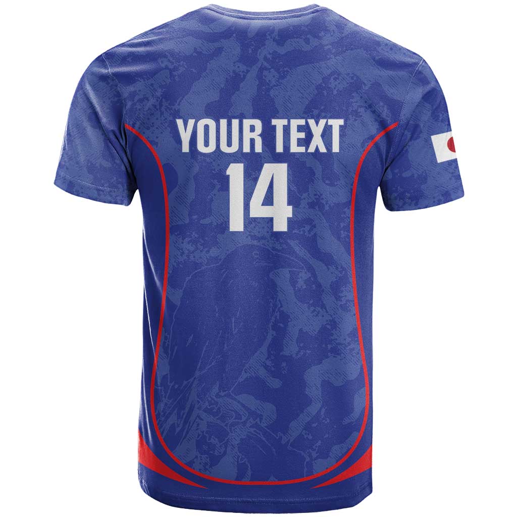 Custom Japan Football T Shirt 2026 Come On Samurai Blue - Wonder Print Shop