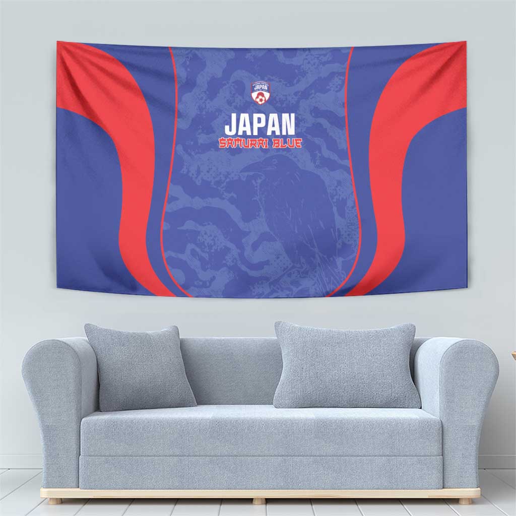 Japan Football Tapestry 2026 Come On Samurai Blue - Wonder Print Shop