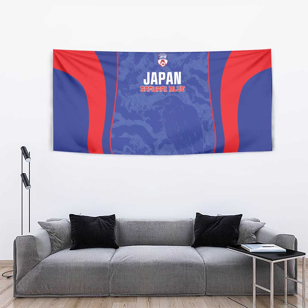Japan Football Tapestry 2026 Come On Samurai Blue - Wonder Print Shop