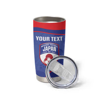 Custom Japan Football Tumbler Cup 2026 Come On Samurai Blue - Wonder Print Shop