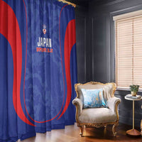 Japan Football Window Curtain 2026 Come On Samurai Blue - Wonder Print Shop