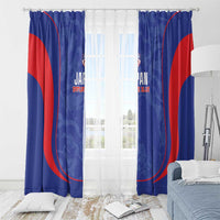 Japan Football Window Curtain 2026 Come On Samurai Blue - Wonder Print Shop