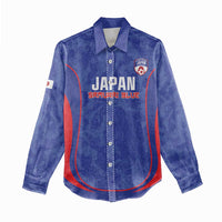 Custom Japan Football Women Casual Shirt 2026 Come On Samurai Blue - Wonder Print Shop