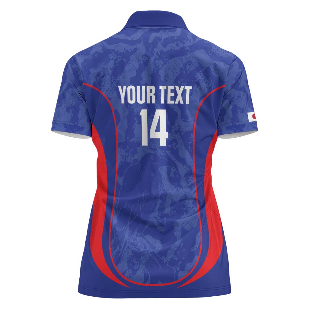 Custom Japan Football Women Polo Shirt 2026 Come On Samurai Blue - Wonder Print Shop