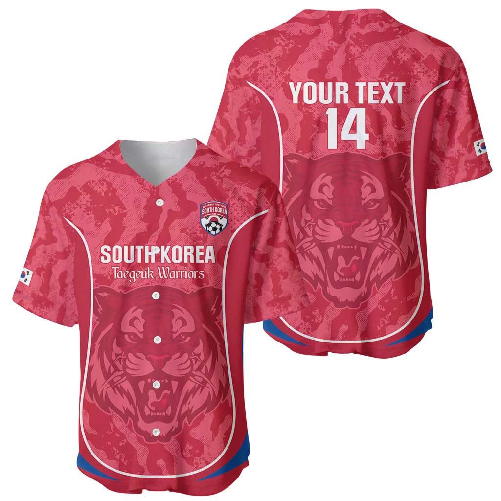 Custom South Korea Football Baseball Jersey 2026 Come On Taegeuk Warriors - Wonder Print Shop