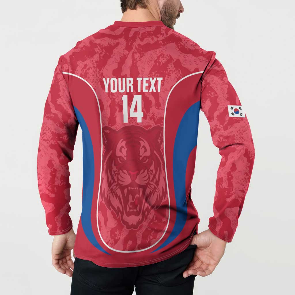 Custom South Korea Football Button Sweatshirt 2026 Come On Taegeuk Warriors - Wonder Print Shop