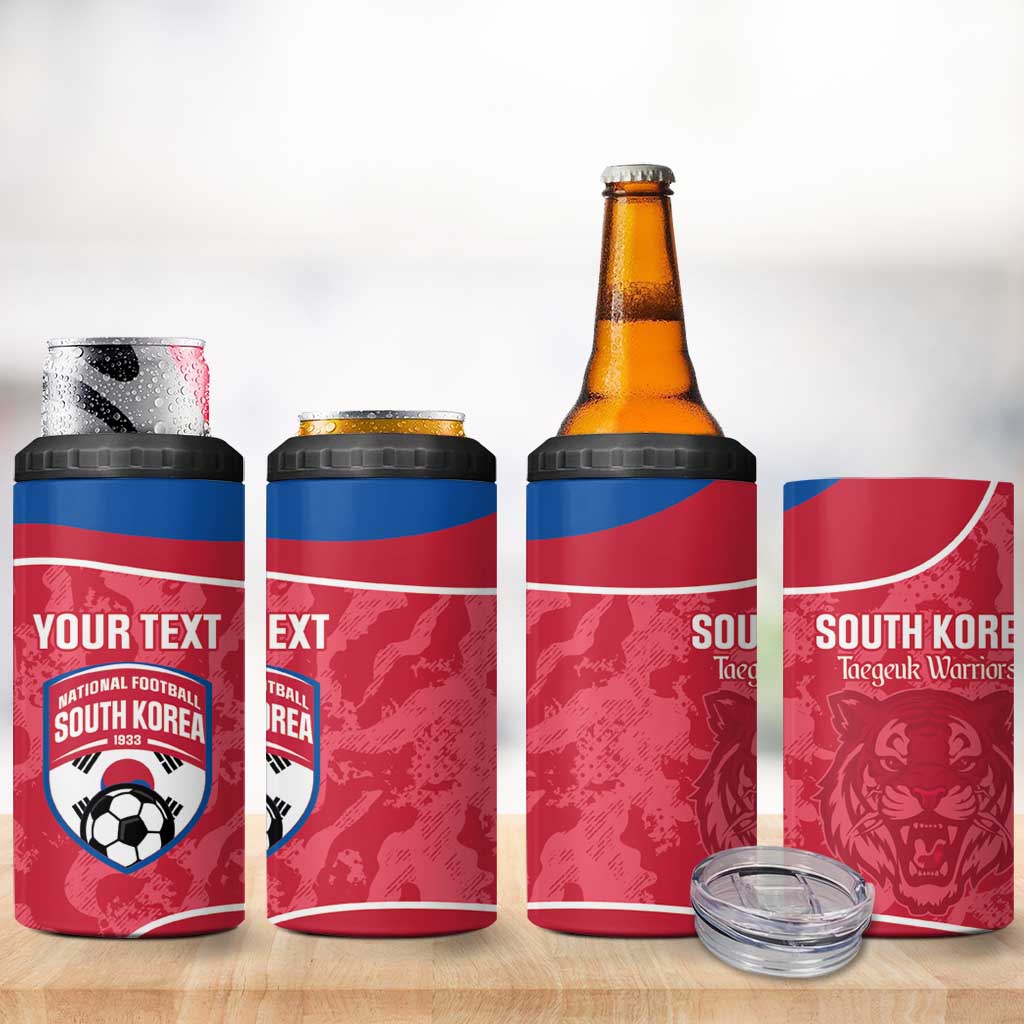 Custom South Korea Football 4 in 1 Can Cooler Tumbler 2026 Come On Taegeuk Warriors - Wonder Print Shop