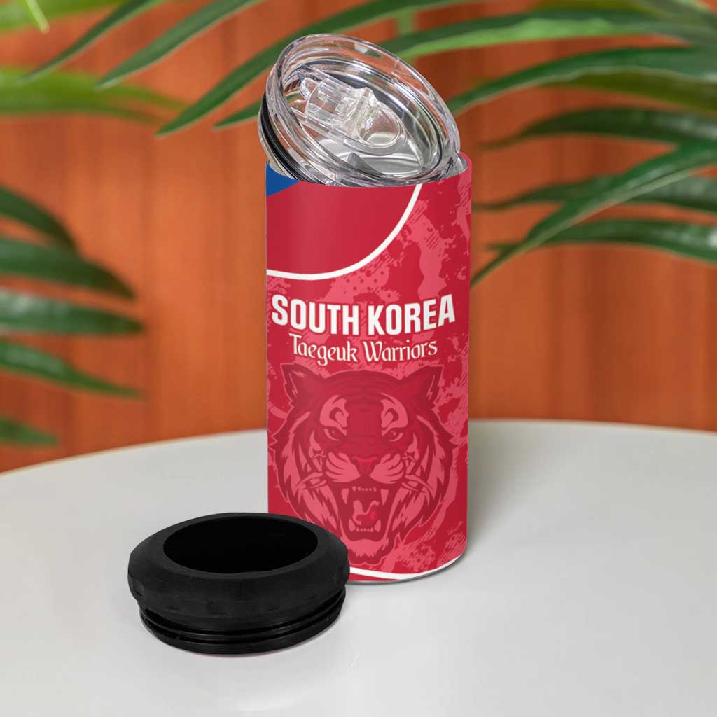 Custom South Korea Football 4 in 1 Can Cooler Tumbler 2026 Come On Taegeuk Warriors - Wonder Print Shop