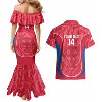 Custom South Korea Football Couples Matching Mermaid Dress and Hawaiian Shirt 2026 Come On Taegeuk Warriors - Wonder Print Shop