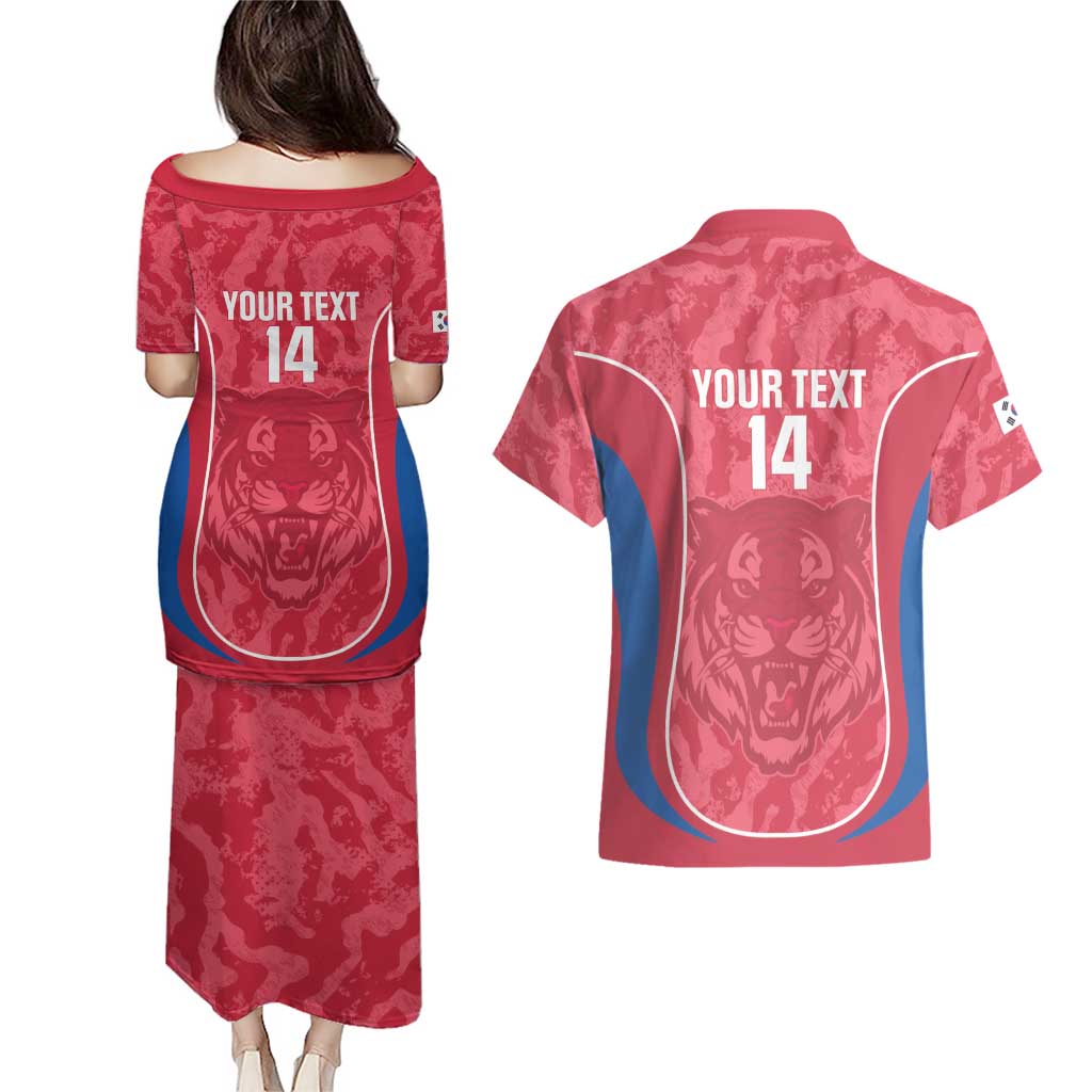 Custom South Korea Football Couples Matching Puletasi and Hawaiian Shirt 2026 Come On Taegeuk Warriors - Wonder Print Shop