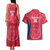 Custom South Korea Football Couples Matching Tank Maxi Dress and Hawaiian Shirt 2026 Come On Taegeuk Warriors - Wonder Print Shop