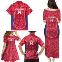 Custom South Korea Football Family Matching Puletasi and Hawaiian Shirt 2026 Come On Taegeuk Warriors - Wonder Print Shop
