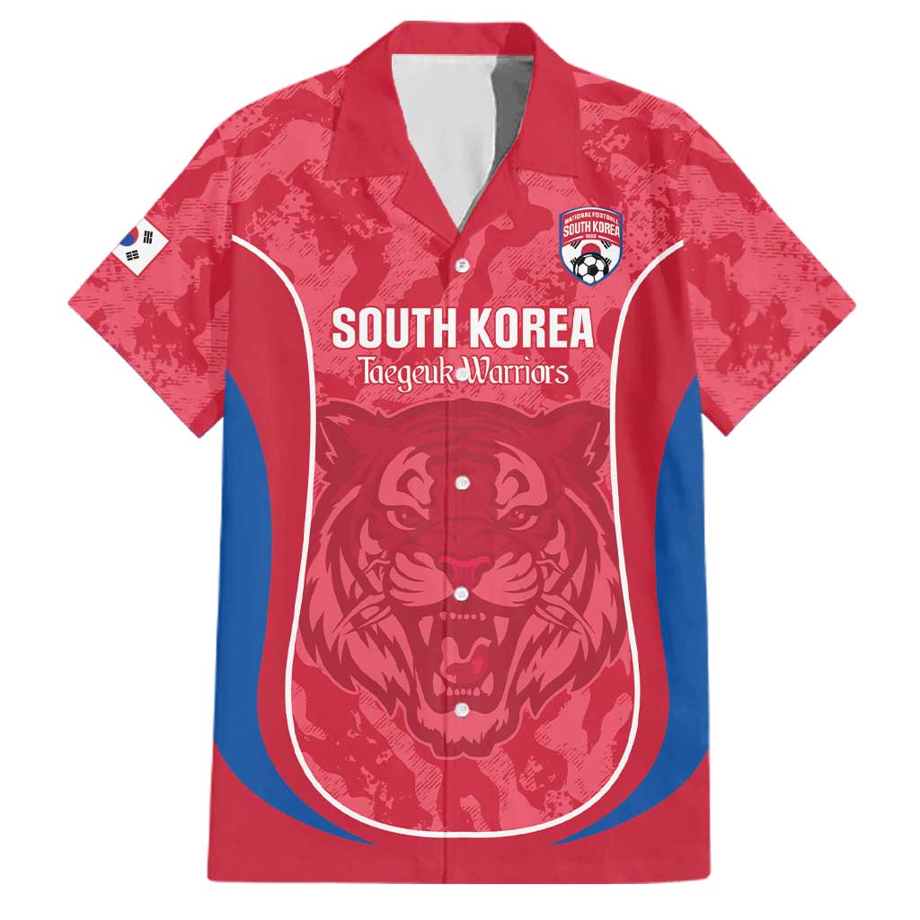 Custom South Korea Football Family Matching Puletasi and Hawaiian Shirt 2026 Come On Taegeuk Warriors - Wonder Print Shop