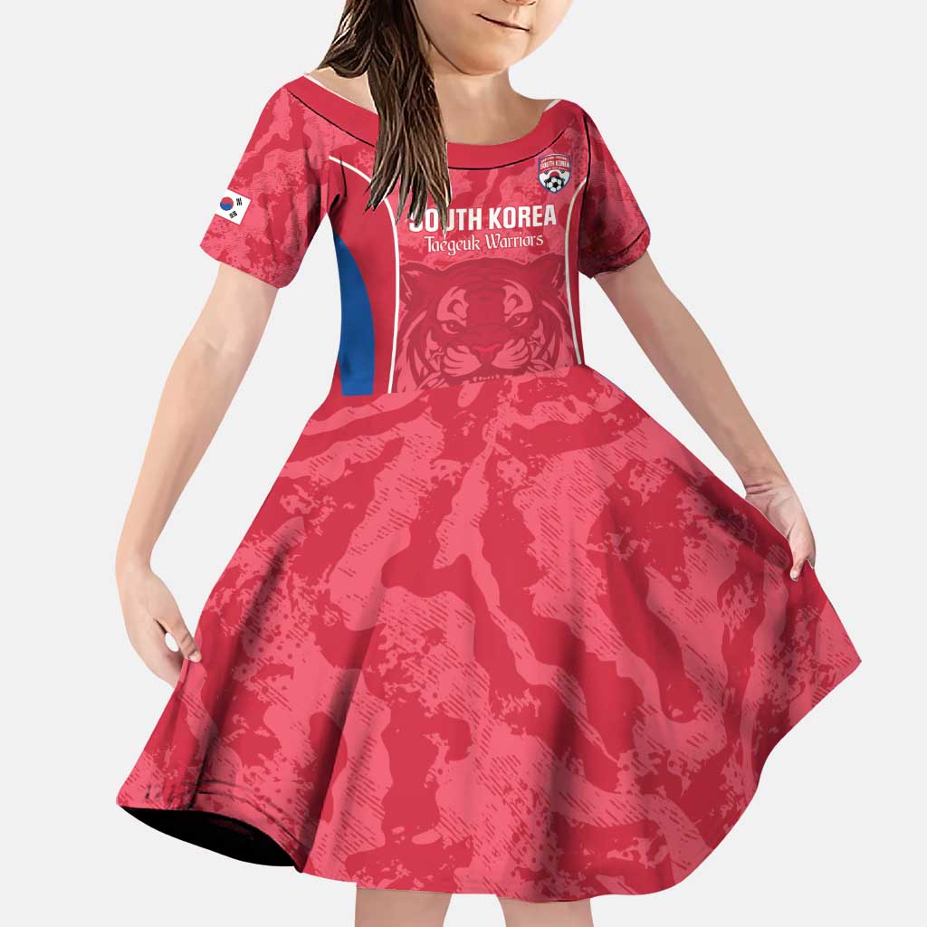 Custom South Korea Football Family Matching Summer Maxi Dress and Hawaiian Shirt 2026 Come On Taegeuk Warriors - Wonder Print Shop
