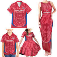 Custom South Korea Football Family Matching Tank Maxi Dress and Hawaiian Shirt 2026 Come On Taegeuk Warriors - Wonder Print Shop