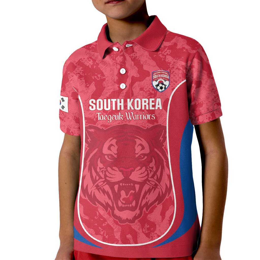 Custom South Korea Football Kid Polo Shirt 2026 Come On Taegeuk Warriors - Wonder Print Shop