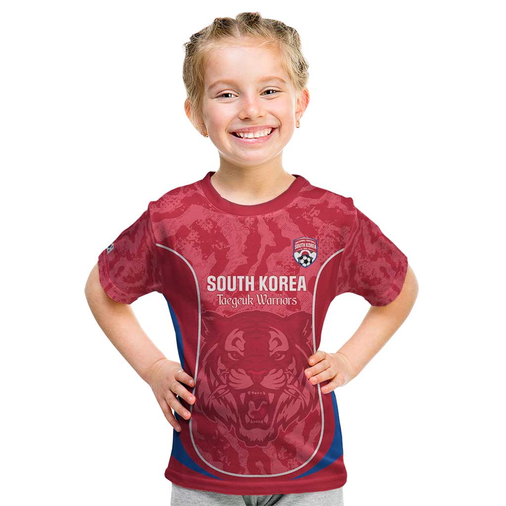 Custom South Korea Football Kid T Shirt 2026 Come On Taegeuk Warriors - Wonder Print Shop