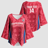 Custom South Korea Football Kimono Sleeve Blouse 2026 Come On Taegeuk Warriors - Wonder Print Shop