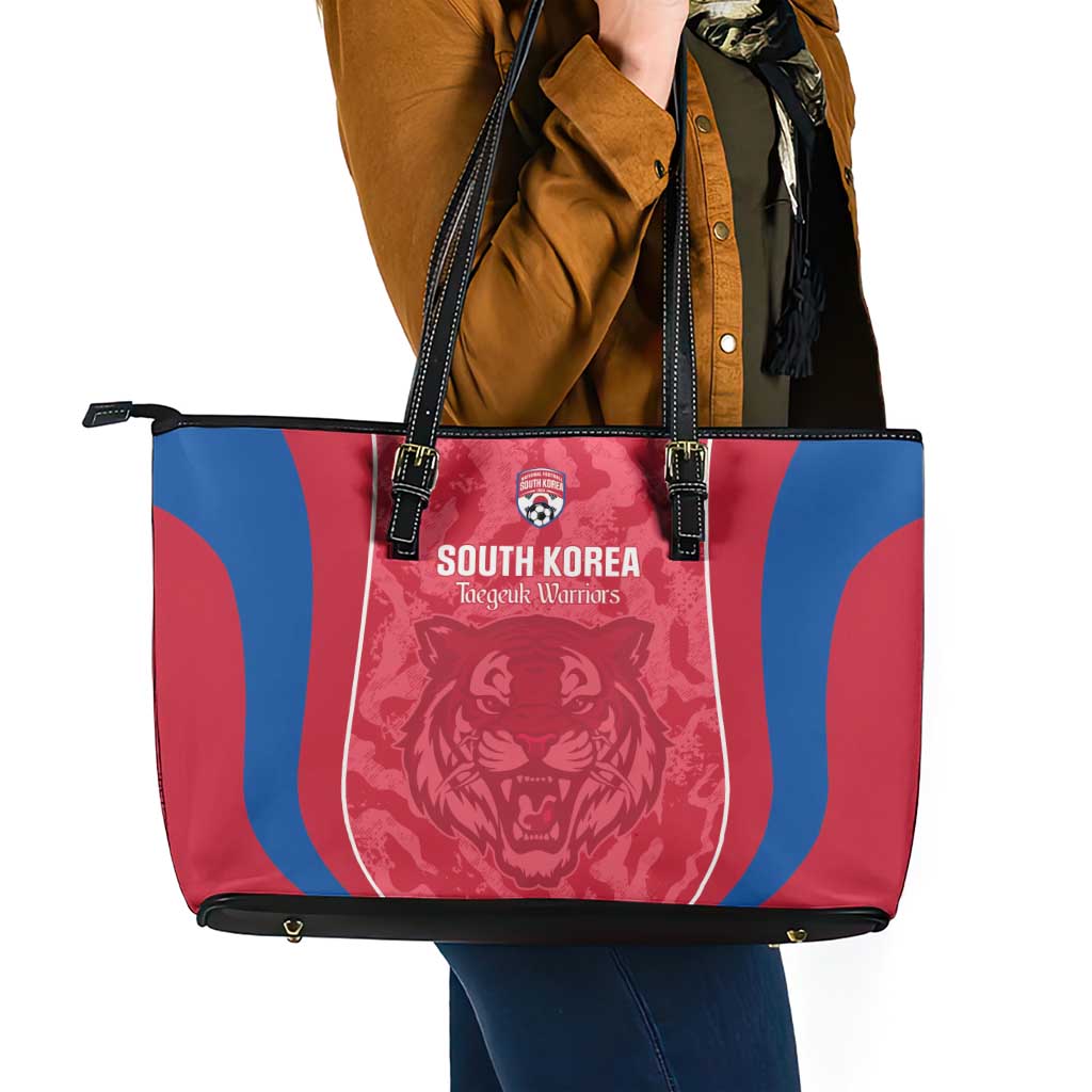 South Korea Football Leather Tote Bag 2026 Come On Taegeuk Warriors - Wonder Print Shop