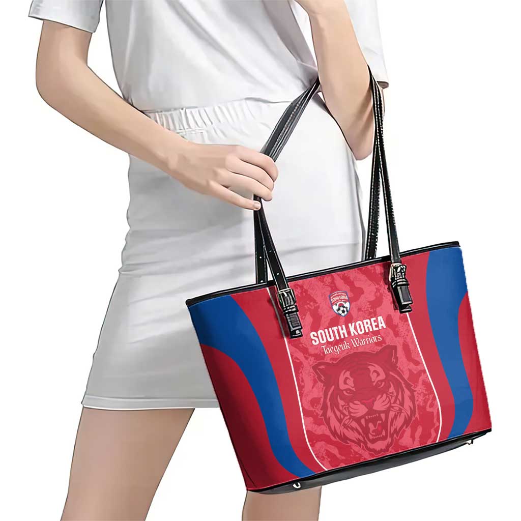 South Korea Football Leather Tote Bag 2026 Come On Taegeuk Warriors - Wonder Print Shop