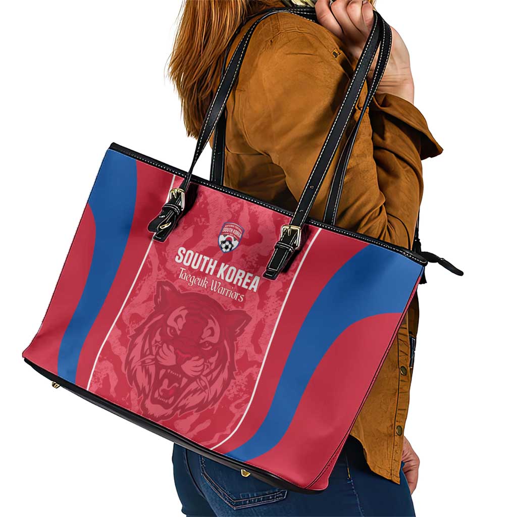 South Korea Football Leather Tote Bag 2026 Come On Taegeuk Warriors - Wonder Print Shop