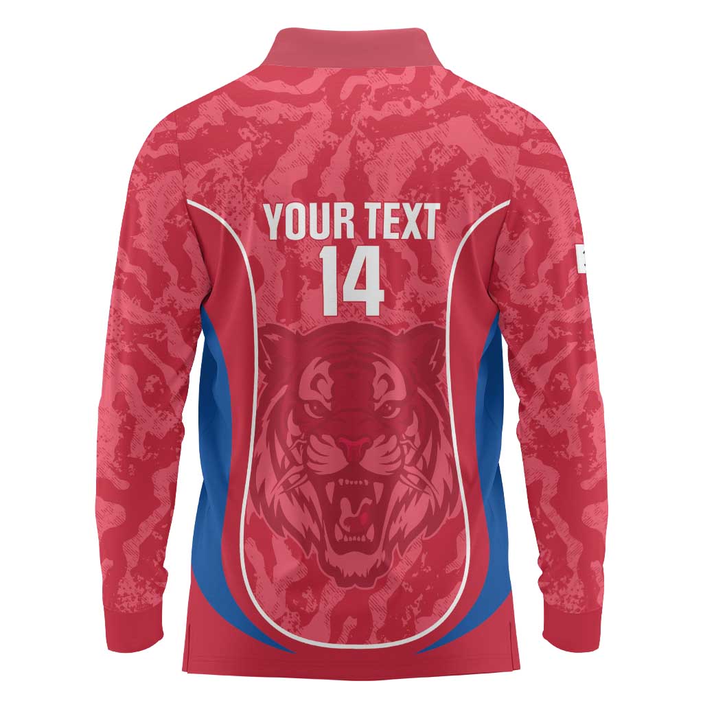Custom South Korea Football Long Sleeve Polo Shirt 2026 Come On Taegeuk Warriors - Wonder Print Shop