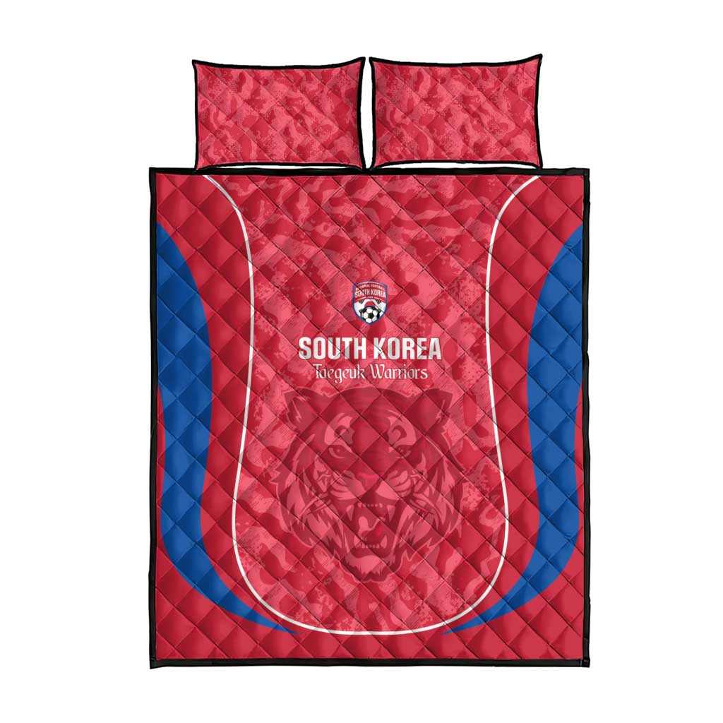 South Korea Football Quilt Bed Set 2026 Come On Taegeuk Warriors - Wonder Print Shop