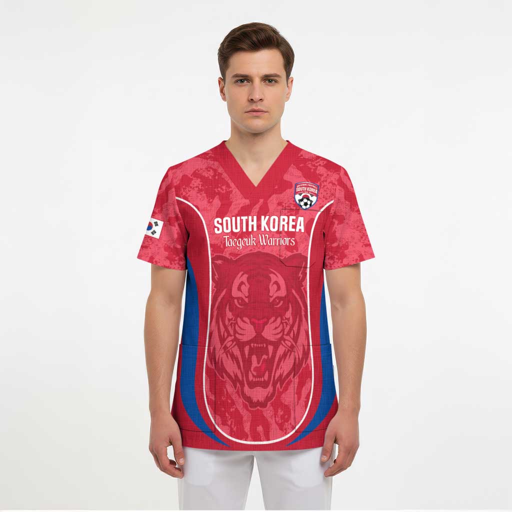 Custom South Korea Football Scrub Top 2026 Come On Taegeuk Warriors - Wonder Print Shop