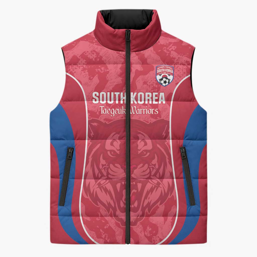 Custom South Korea Football Sleeveless Puffer Jacket 2026 Come On Taegeuk Warriors - Wonder Print Shop