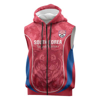 Custom South Korea Football Sleeveless Zip Hoodie 2026 Come On Taegeuk Warriors - Wonder Print Shop